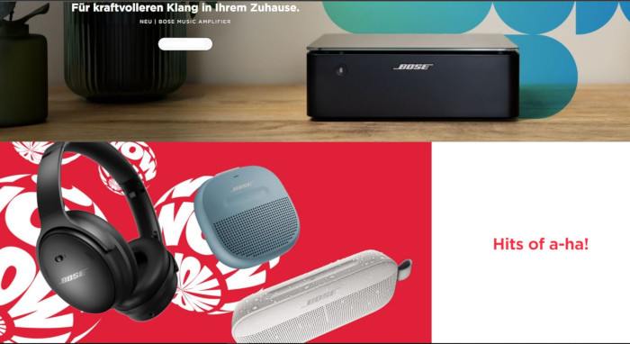 Bose Quietcomfort Kopfhörer und Lautsprecher