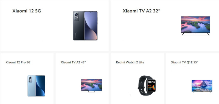 Eine Sammlung von Xiaomi-Produkten