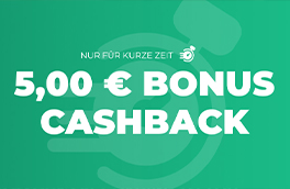Samstag bis Sonntag: 50% Cashback (Max. 20 € Cashback)