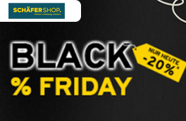 Black Week: 25% Rabatt auf alles mit Code BLACK25 und extra Cashback.